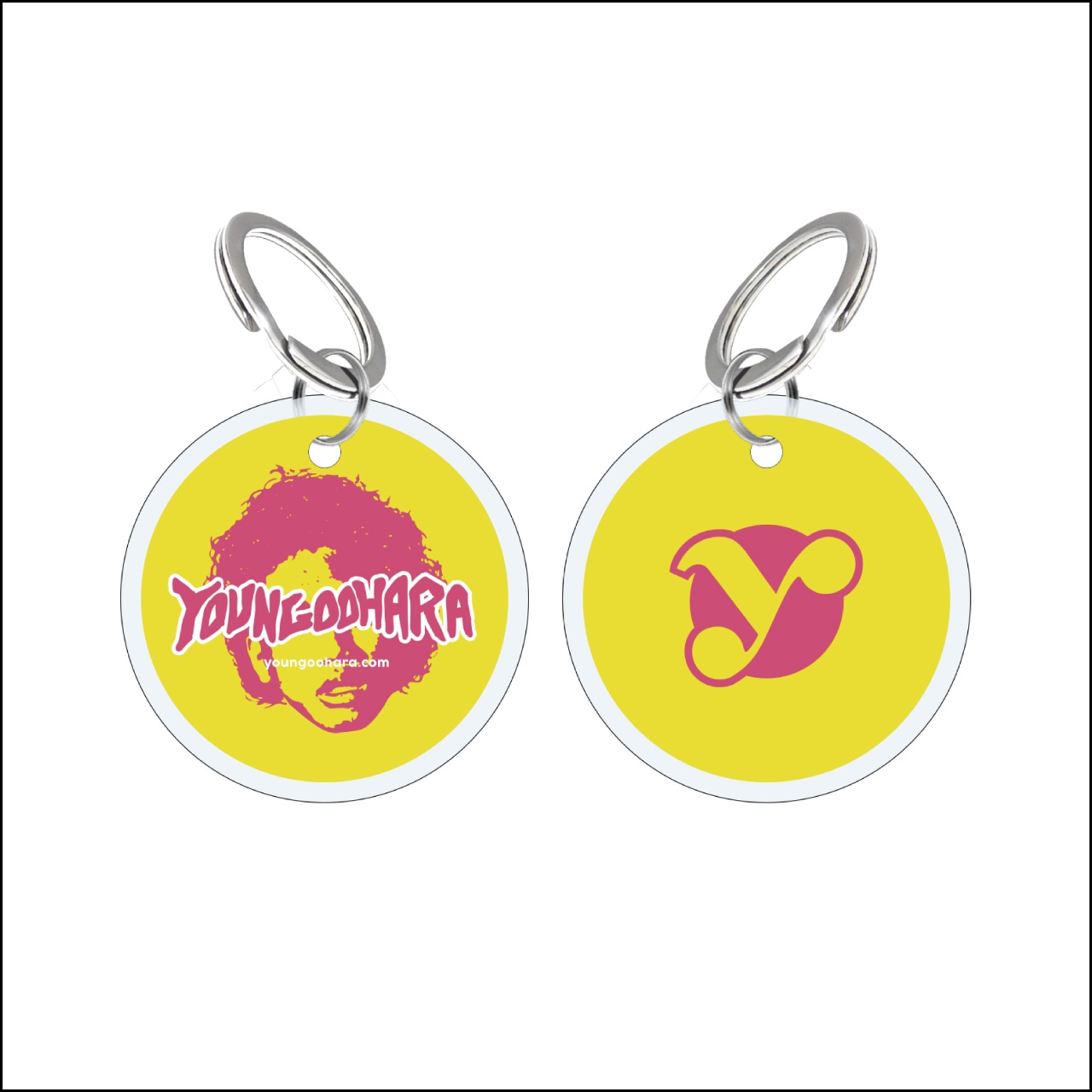 ヤングオオハラのキーホルダー ブルー 