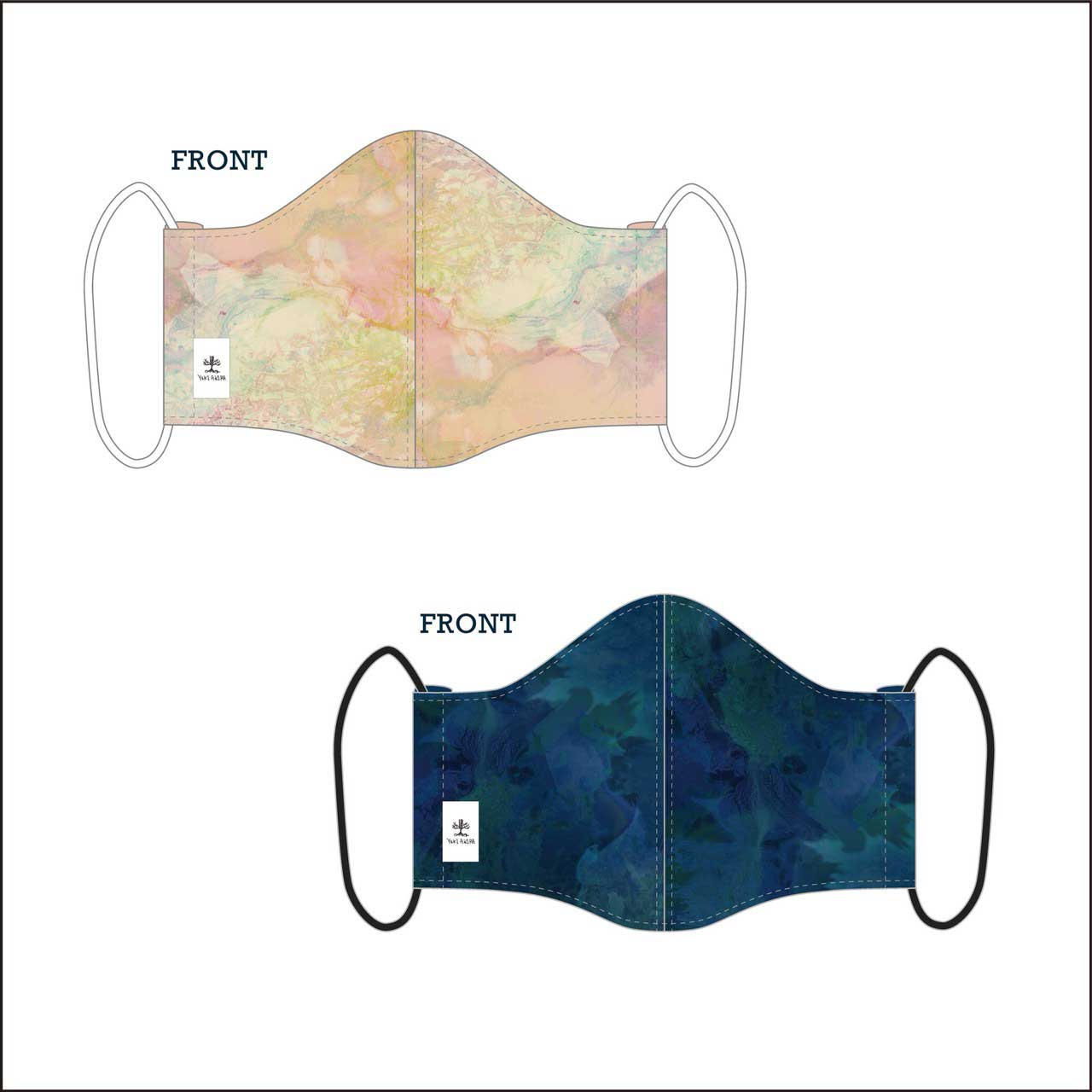 YUKIAKIRA「滲むデザインマスク」【ネコポス】