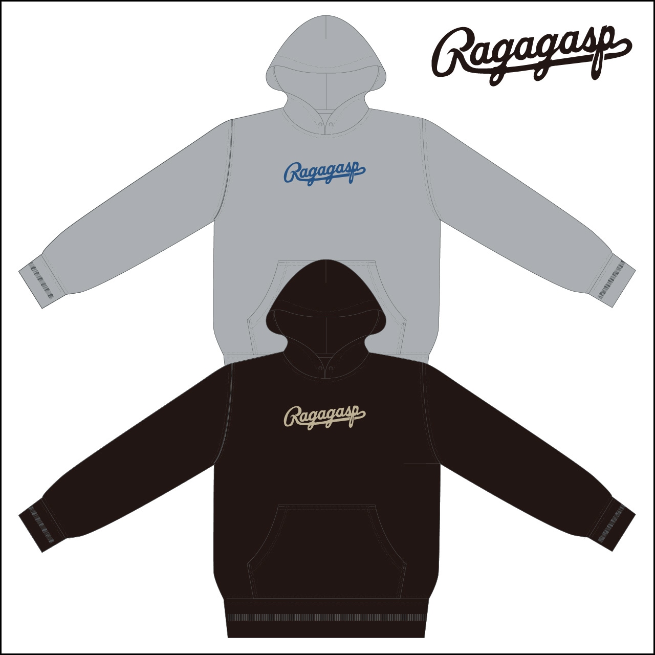 ロゴフーデッドパーカー 杢グレー ブルー すべての商品 Ld K Online Shop