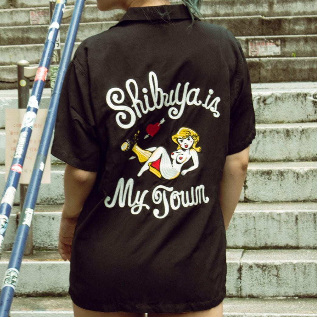 開襟シャツイラスト入り | Shibuya is my town | LD&K ONLINE SHOP