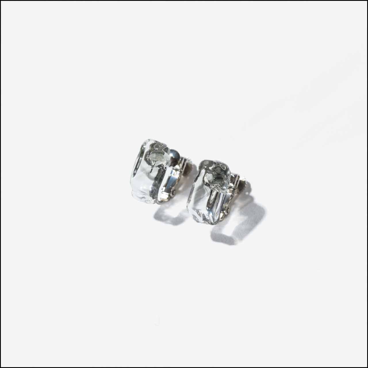 日食なつこ　×　HARIO Lampwork Factory　煙と水晶モチーフアクセサリー（イヤリング）