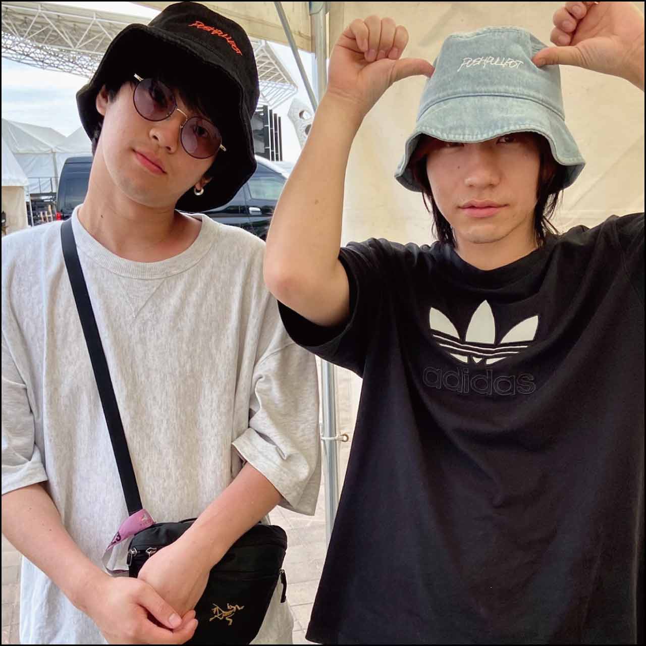 刺繍デニムバケハ