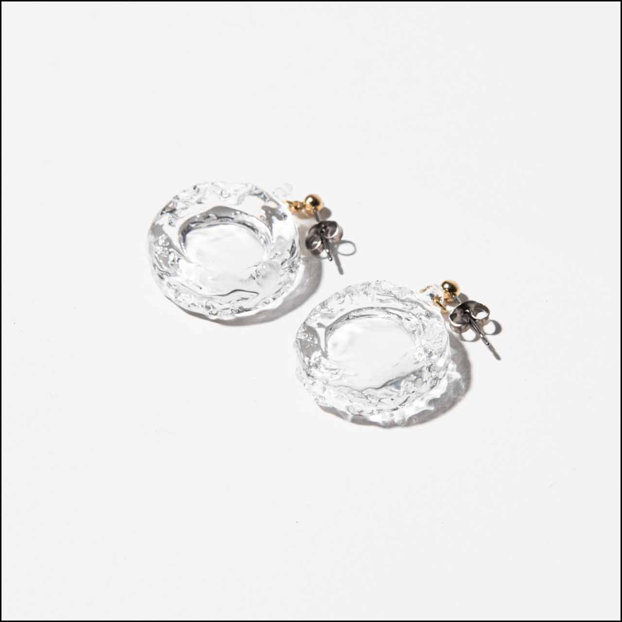 日食なつこ　×　HARIO Lampwork Factory　日食モチーフアクセサリー（ピアス）