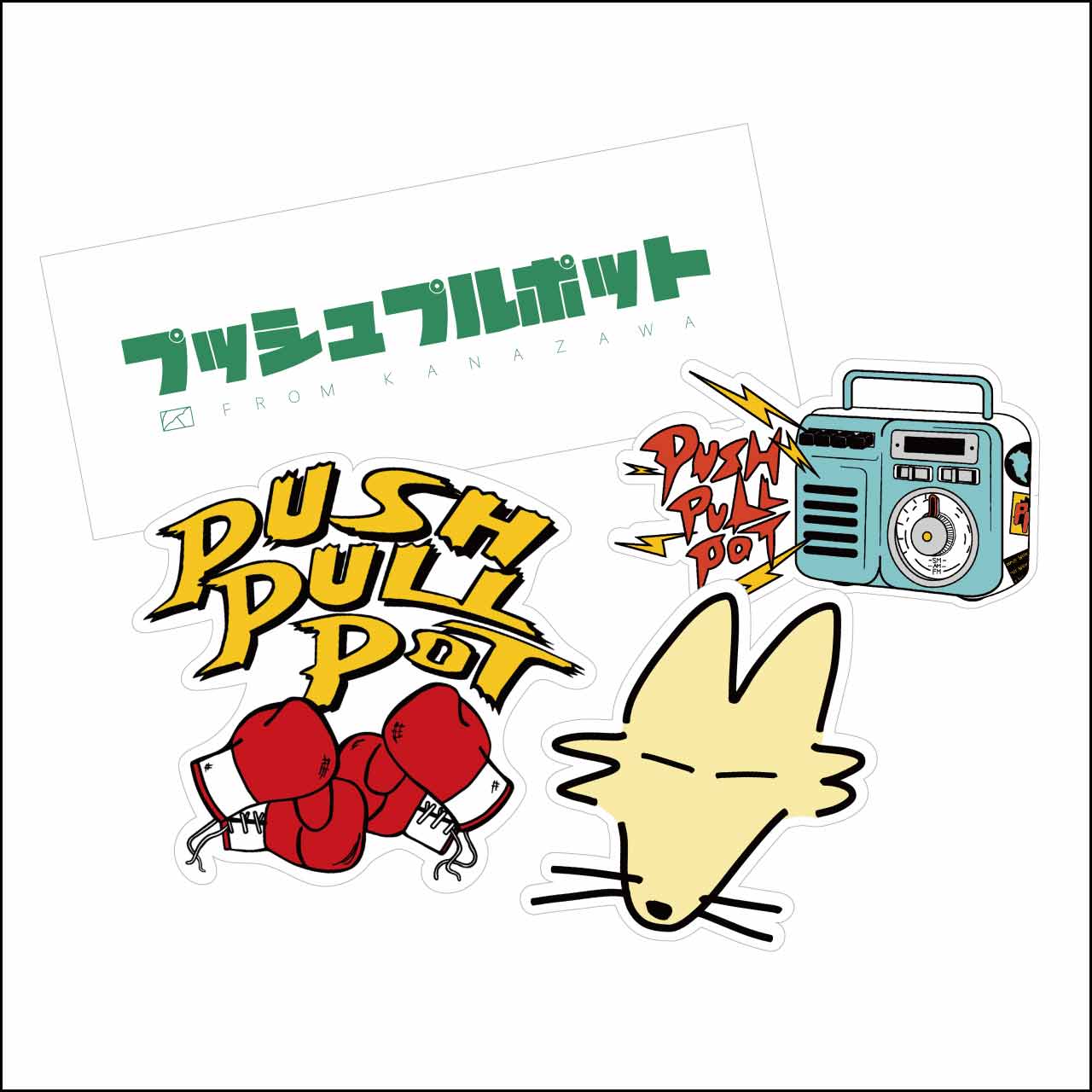 LONG TRACK FOODS サマーキャンプベア スマイルステッカー セット LONG TRACK FOODS サマーキャンプベア スマイルステッカー