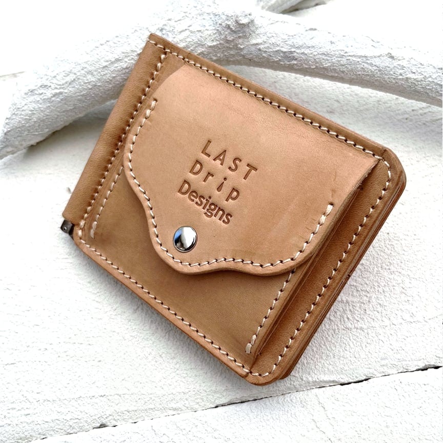 nさま専用【美しいヌメ革】　マネークリップ　本革　バイソン　ミニマル nさま専用【美しいヌメ革】 マネークリップ 本革 バイソン ミニマル