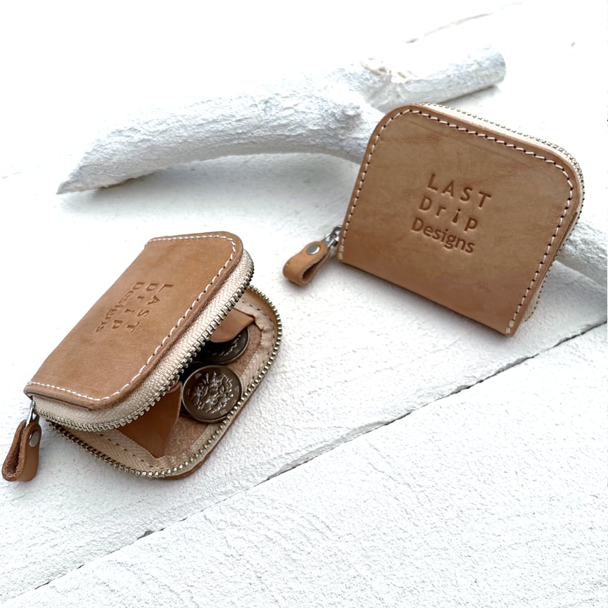 【 本ヌメ革 牛革 ZIP 小銭入れ 】 ファスナー コインケース ／ レザーコインケース ・ cowhide カウハイド レザー 本革 ｜ 経年変化 おすすめ nfl pst|本革｜小銭入れ・コイン
