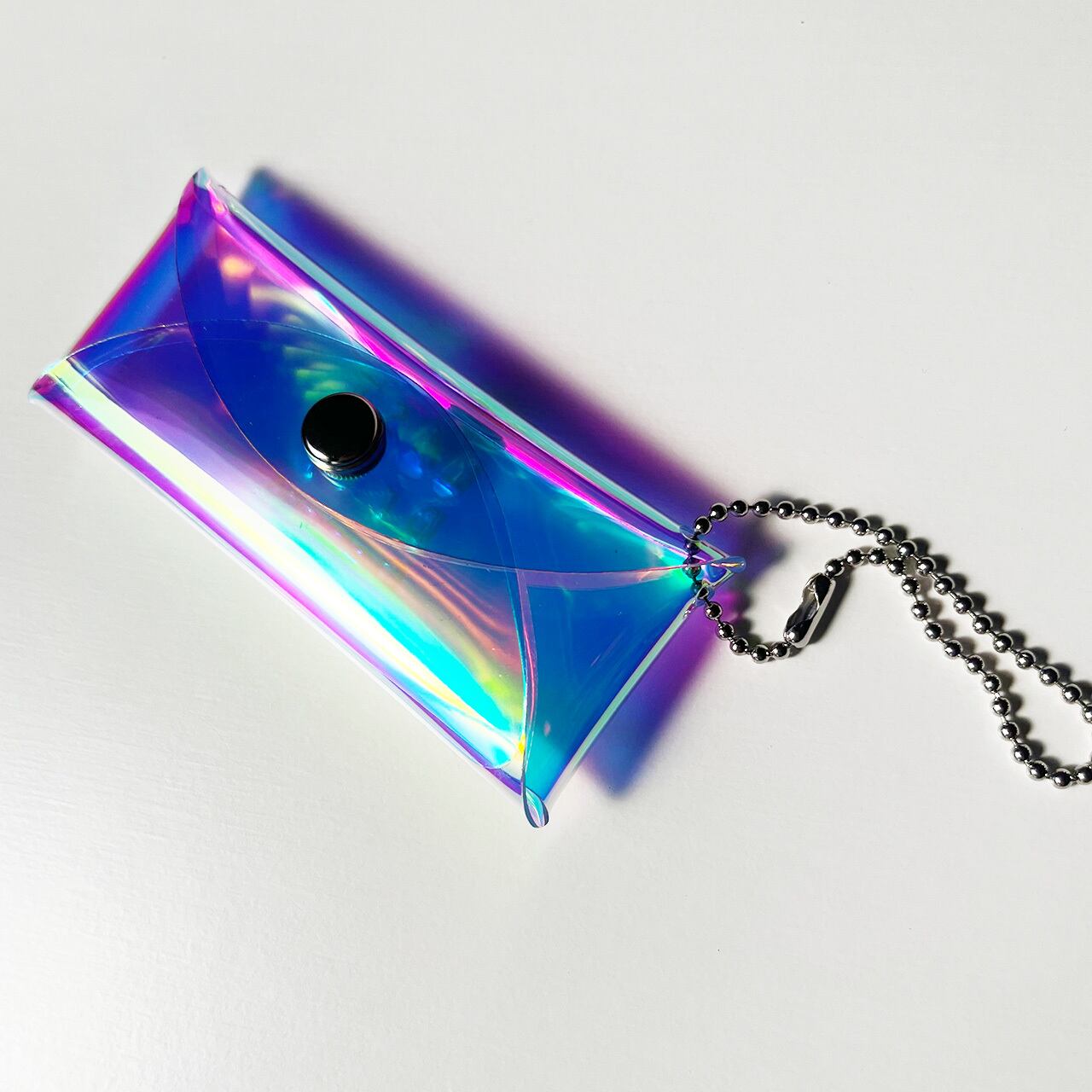 【 オーロラ 小銭入れ 】 レター型 コインケース ／ クリアコインケース ・ 虹色 防水 ビニール PVC ｜ フェス アウトドア レジャー おすすめ acp pst|PVC｜小銭入れ・コインケース