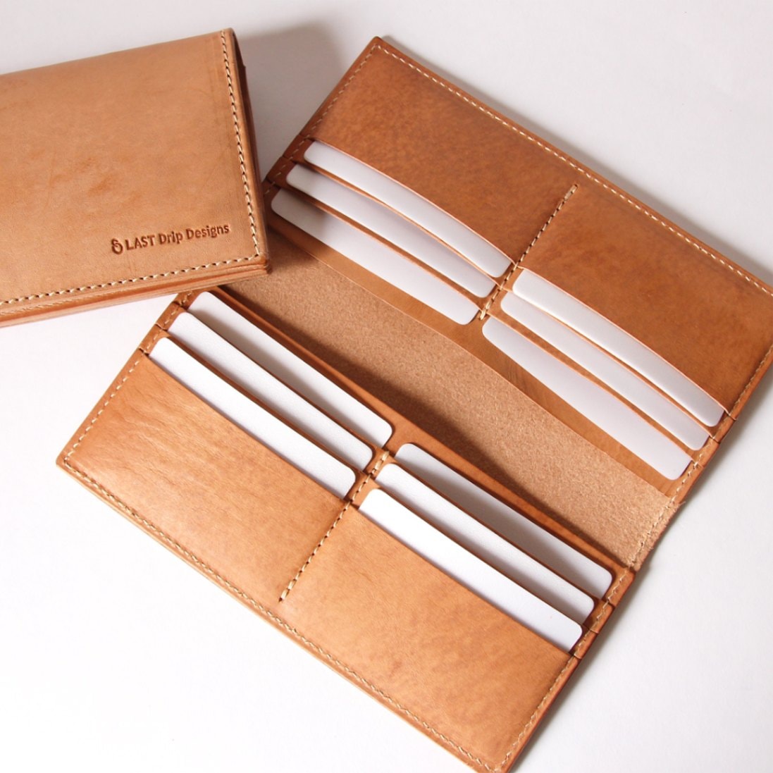 【 本ヌメ革 牛革 長財布 札入れ 】 ロングウォレット （ カード段つき . 小銭入れなし ） ／ 長札入れ 革財布 ・ cowhide カウハイド レザー 本革 ｜ 経年変化 おすすめ nfl pst
