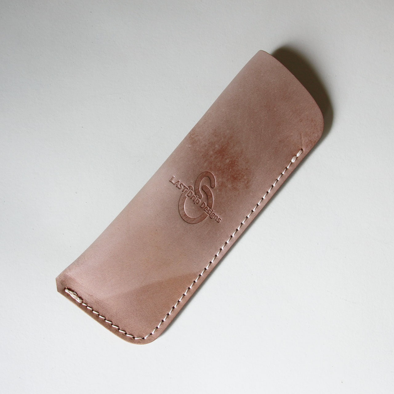 【 在庫限り 次回無し 本ヌメ革 デットストック 馬革 ペンケース 2本用 1点物 】 限定品 1枚革 ペンスリーブ ／ 筆箱 ・ コードバン cordovan 本革 ｜ 経年変化 おすすめ nfl pst 002