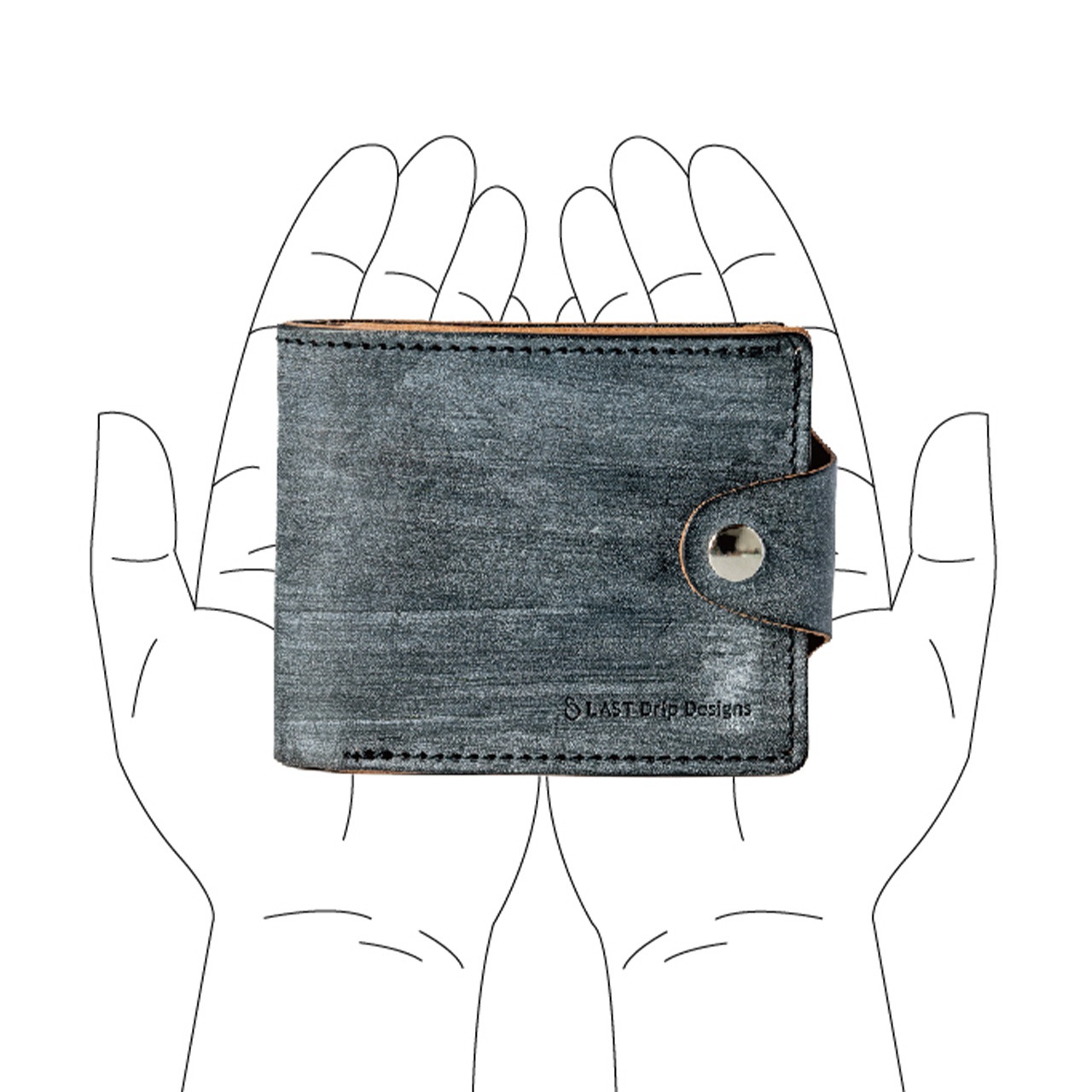 【 ブライドルレザー ベルトホックつき 二つ折り財布 】 2つ折り財布 （ 小銭入れつき . カード段つき ） ／ 革財布 ・ Bridle Leather 蝋引き革 ｜ 経年変化 おすすめ nfl hnd