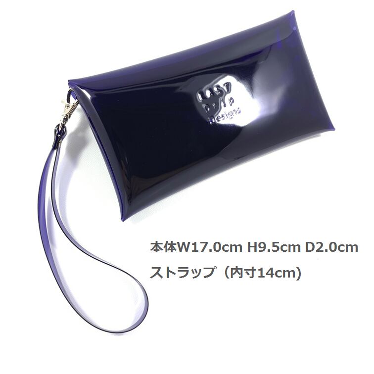 【 全11色 透明 長財布 】 ハンドストラップつき レター ロングウォレット / クリア財布 ・ 防水 ビニール PVC | フェス アウトドア レジャー おすすめ acp pst