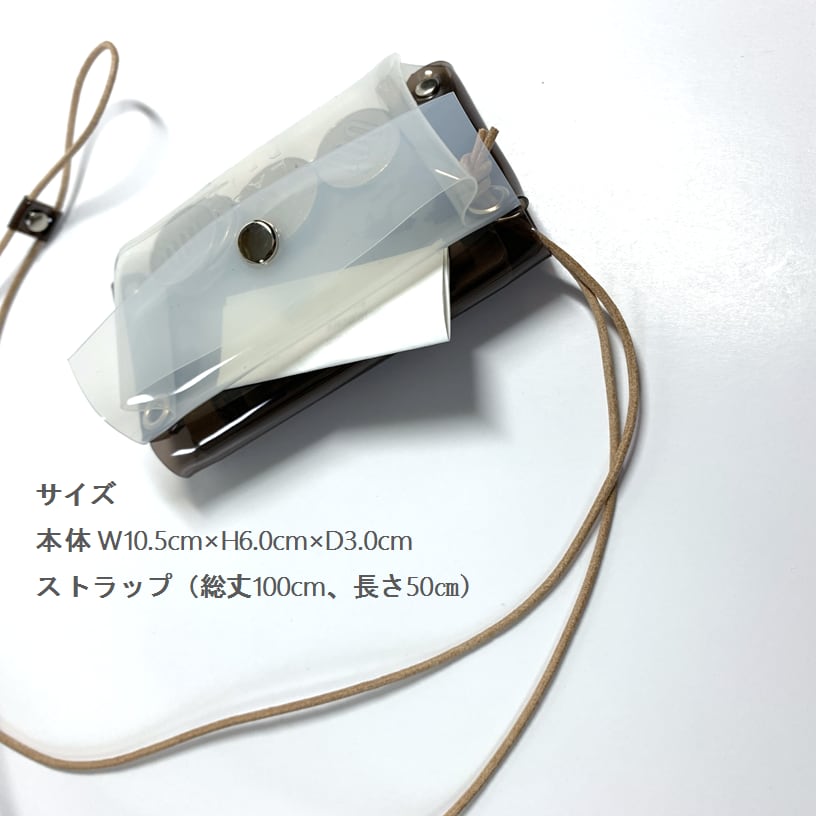 【 オーロラ ミニ財布 】 ネックウォレット ／ コンパクト財布 クリア財布 ・ 虹色 防水 ビニール PVC ｜ フェス アウトドア レジャー おすすめ acp pst