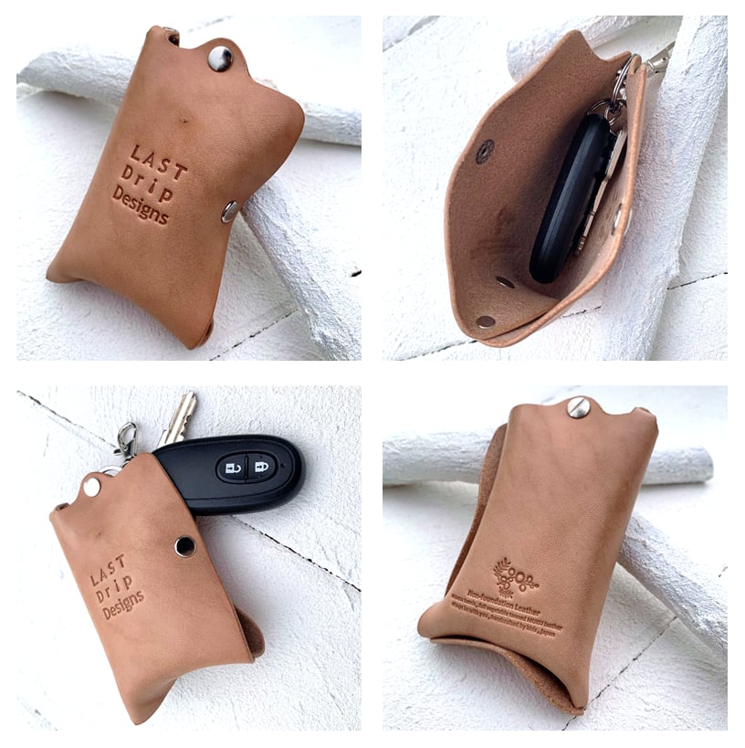 本ヌメ革 牛革 キーケース 】 キューブ型 キーケース ／ スマートキー