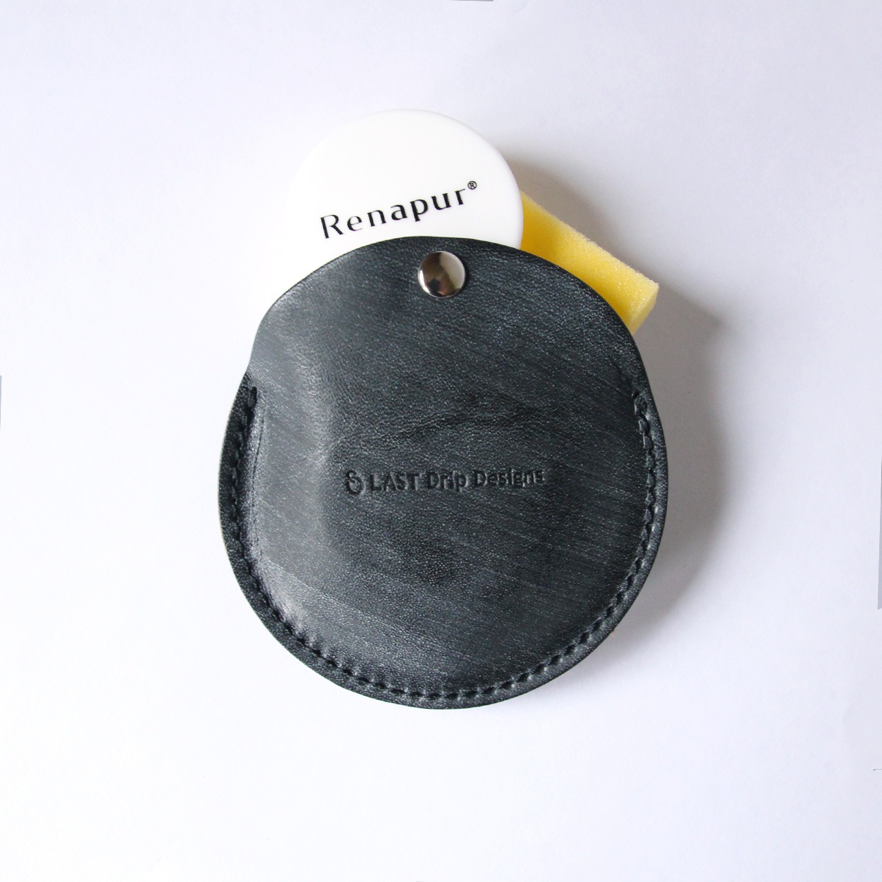 【 レザーケア クリーム 蝋引き革ポーチ 】 持ち歩き用 プチラナパー （ ブライドルレザー ポーチつき ） ／ Renapur レザーメンテナンス おすすめ ・ レザー 本革 ｜ 経年変化 おすすめ mnt pst