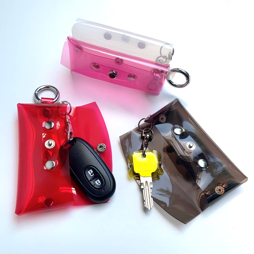 【 オーロラ キーケース 2トーン 】 シェアする セパレートキーケース ／ スマートキー ・ 虹色 防水 ビニール PVC ｜ フェス アウトドア レジャー おすすめ acp pst