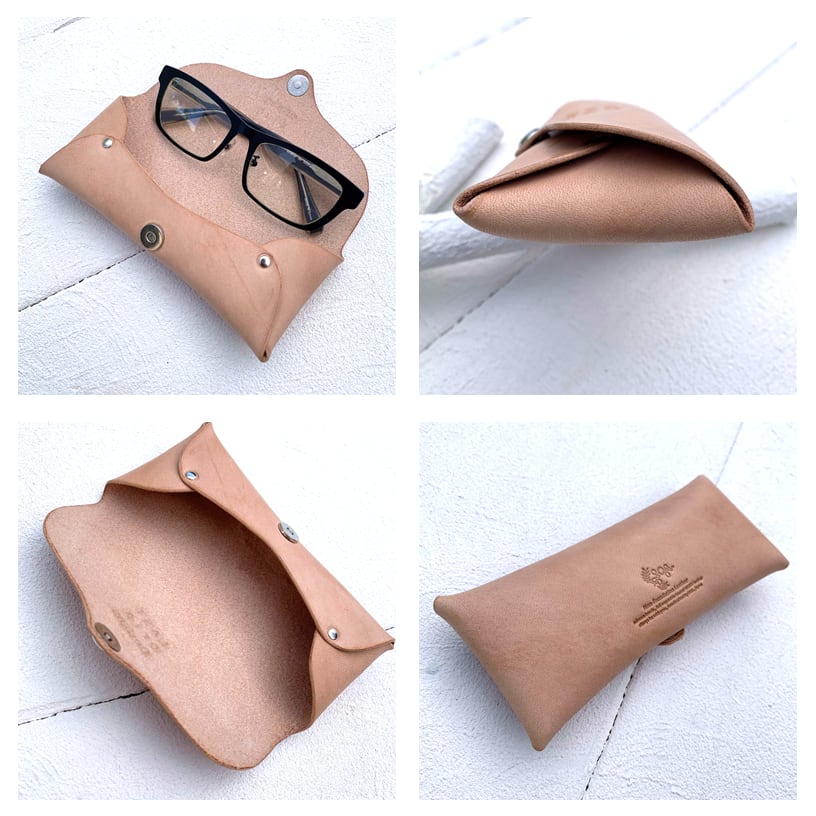 【 本ヌメ革 牛革 シームレス メガネケース 】 マグネットホック 眼鏡ケース ／ サングラス 老眼鏡 めがね ・ cowhide カウハイド レザー 本革 ｜ 経年変化 おすすめ nfl pst