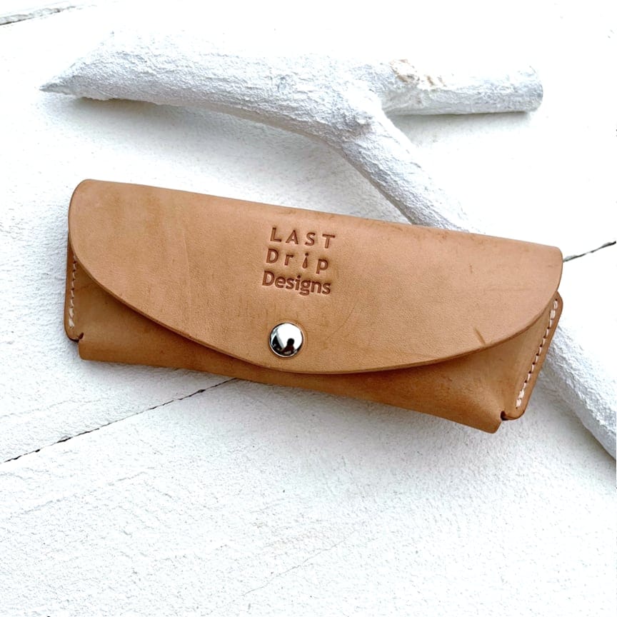 本ヌメ革 牛革 メガネケース ジャスト 】 マグネットホック シンプル