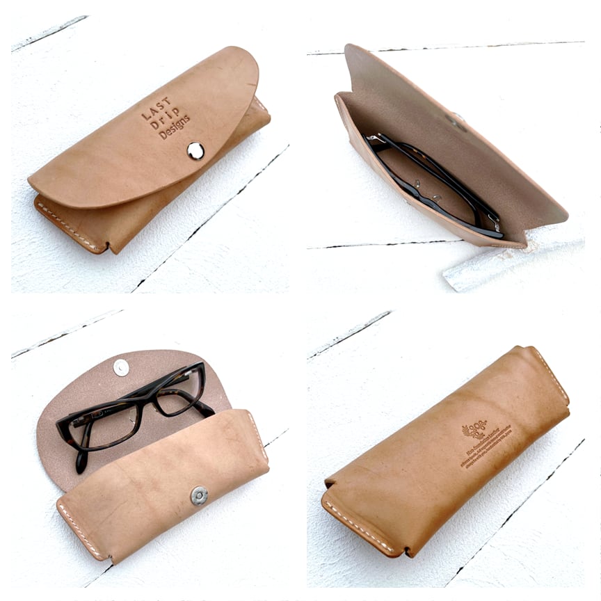 【 本ヌメ革 牛革 メガネケース ジャスト 】 マグネットホック シンプル 眼鏡ケース ／ サングラス 老眼鏡 めがね ・ cowhide カウハイド レザー 本革 ｜ 経年変化 おすすめ nfl pst