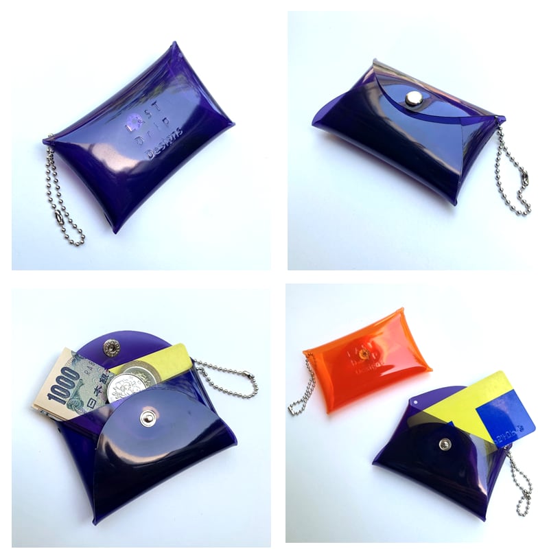 【 オーロラ パスケース 】 レター型 定期入れ ／ カードケース 免許証 学生証 ・ 虹色 防水 ビニール PVC ｜ フェス アウトドア レジャー おすすめ acp pst