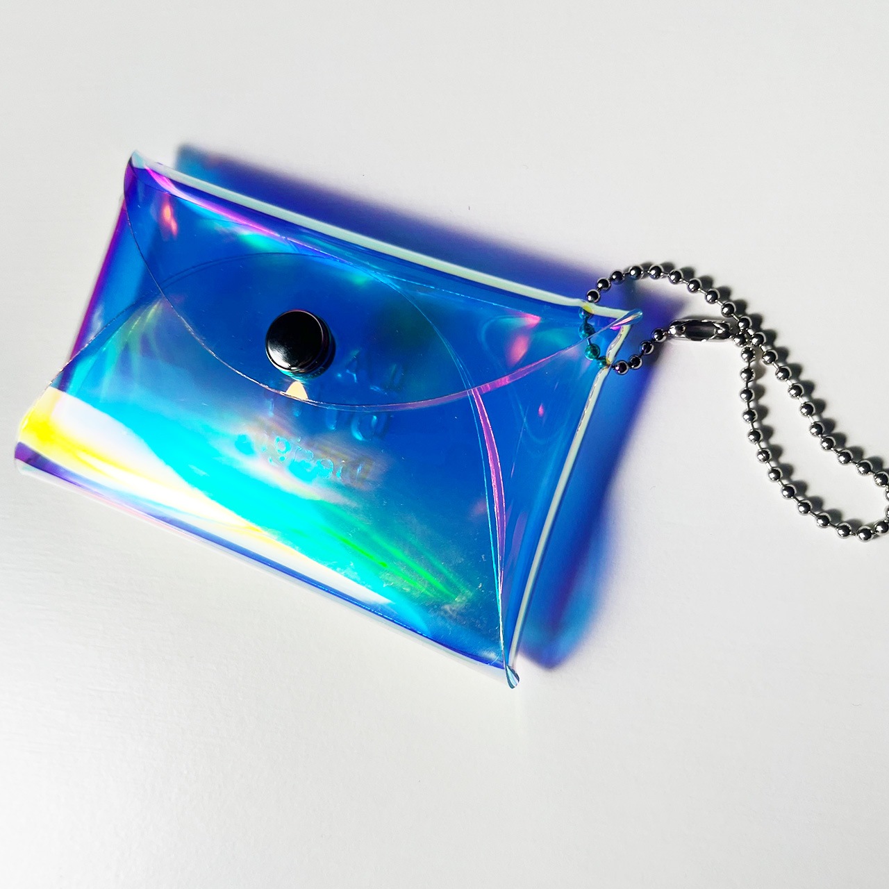 【 オーロラ パスケース 】 レター型 定期入れ ／ カードケース 免許証 学生証 ・ 虹色 防水 ビニール PVC ｜ フェス アウトドア レジャー おすすめ acp pst