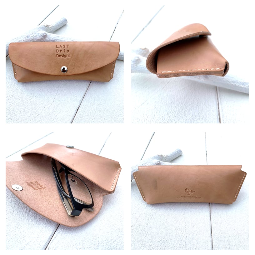 【 本ヌメ革 牛革 メガネケース ワイド 】 マグネットホック シンプル 眼鏡ケース ／ サングラス 老眼鏡 めがね ・ cowhide カウハイド レザー 本革 ｜ 経年変化 おすすめ nfl pst