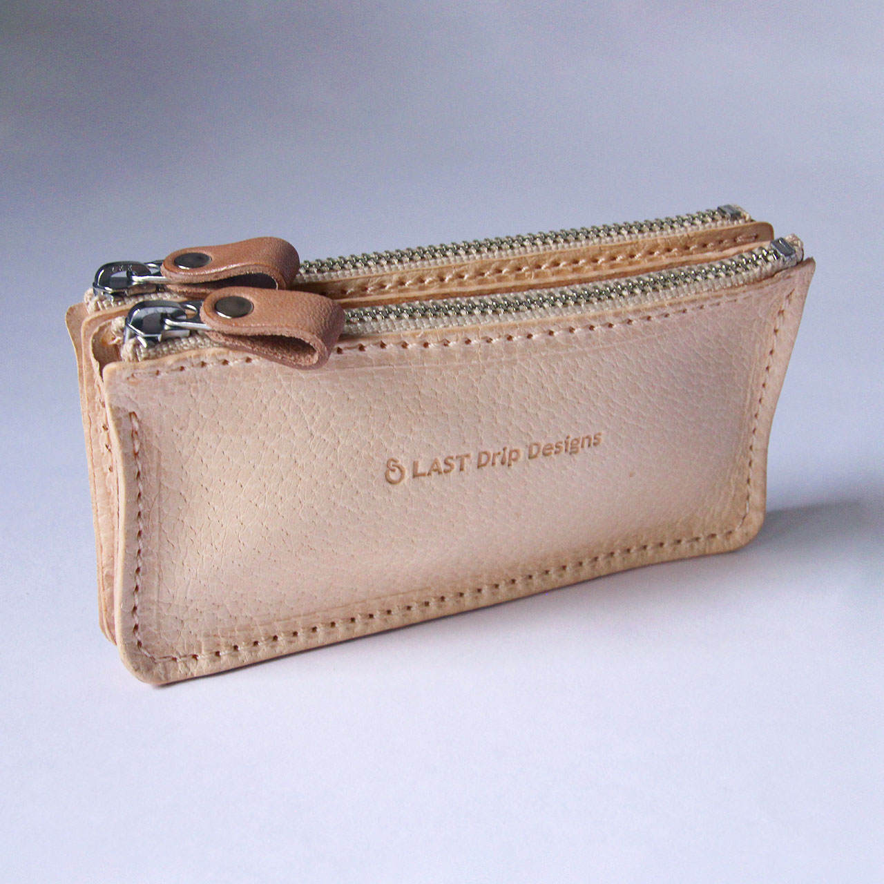 【 本ヌメ革 豚革 小銭入れ ダブルファスナー 】 ZIP コインウォレット ／ コインケース ・ pigskin ピッグスキン レザー 本革 ｜ 経年変化 おすすめ nfl pst