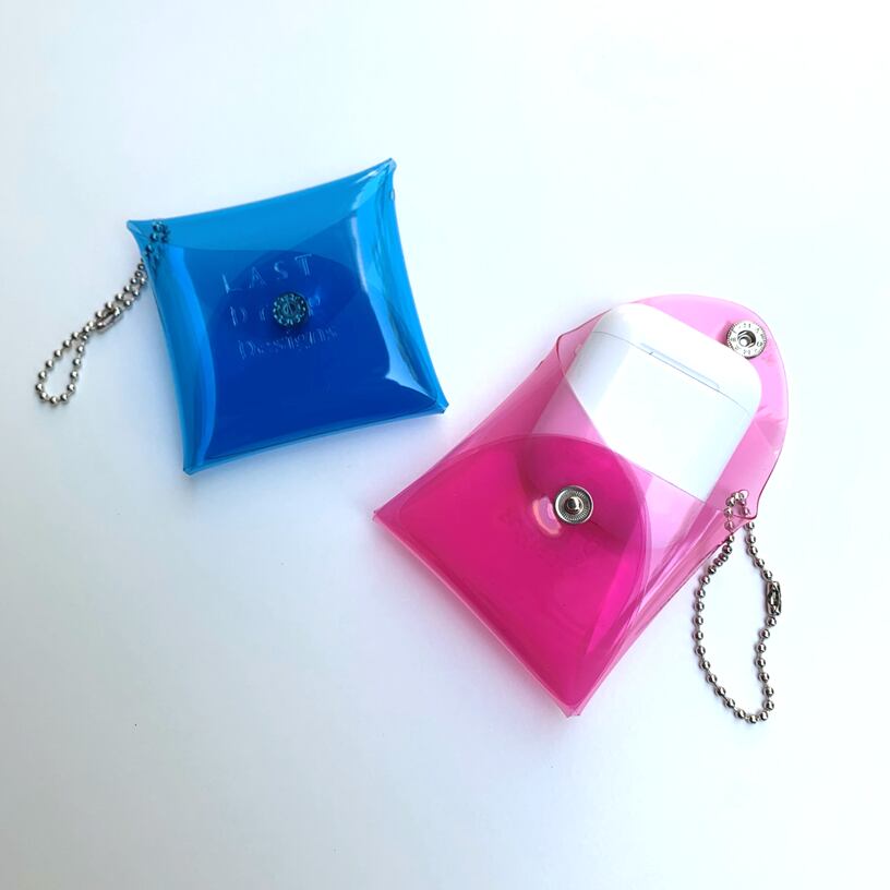 【 全11色 透明 airpods ケース 】 レター型 クリアケース / クリアポーチ イヤホン スマホ iphone ・ 防水 ビニール PVC | フェス アウトドア レジャー おすすめ acp pst