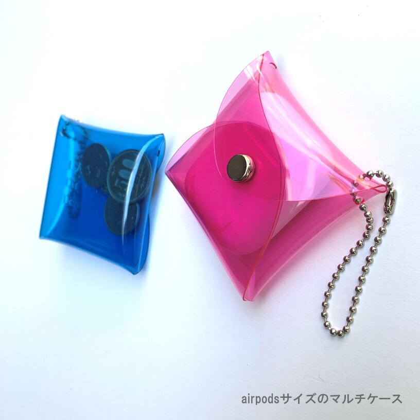 【 全11色 透明 airpods ケース 】 レター型 クリアケース / クリアポーチ イヤホン スマホ iphone ・ 防水 ビニール PVC | フェス アウトドア レジャー おすすめ acp pst