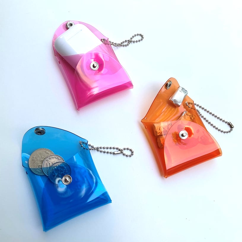 【 全11色 透明 airpods ケース 】 レター型 クリアケース / クリアポーチ イヤホン スマホ iphone ・ 防水 ビニール PVC | フェス アウトドア レジャー おすすめ acp pst