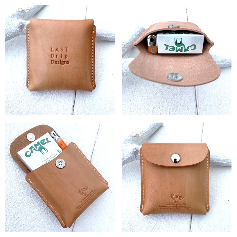 ヌメ革 タバコケース 本ヌメ革 牛革 たばこケース ミディアム用 】 マグネットホック