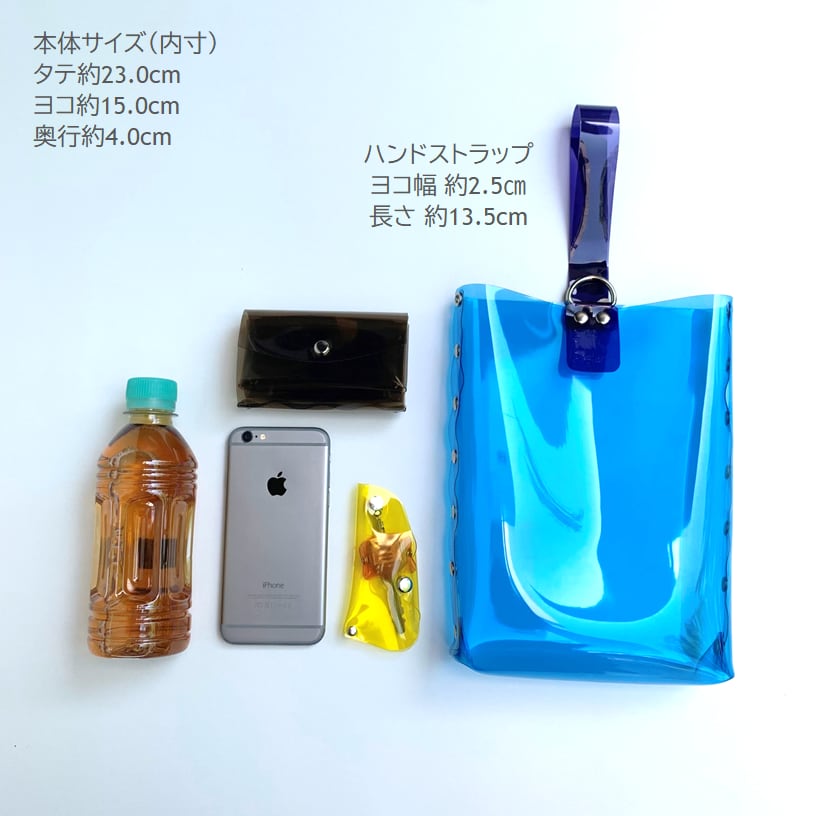 【 全11色 透明 バッグ 】 ワンハンドルバッグ （ Sサイズ ） ／ シューズケース クリアバッグ ・ クリア 防水 ビニール PVC ｜ フェス アウトドア レジャー おすすめ acp hnd