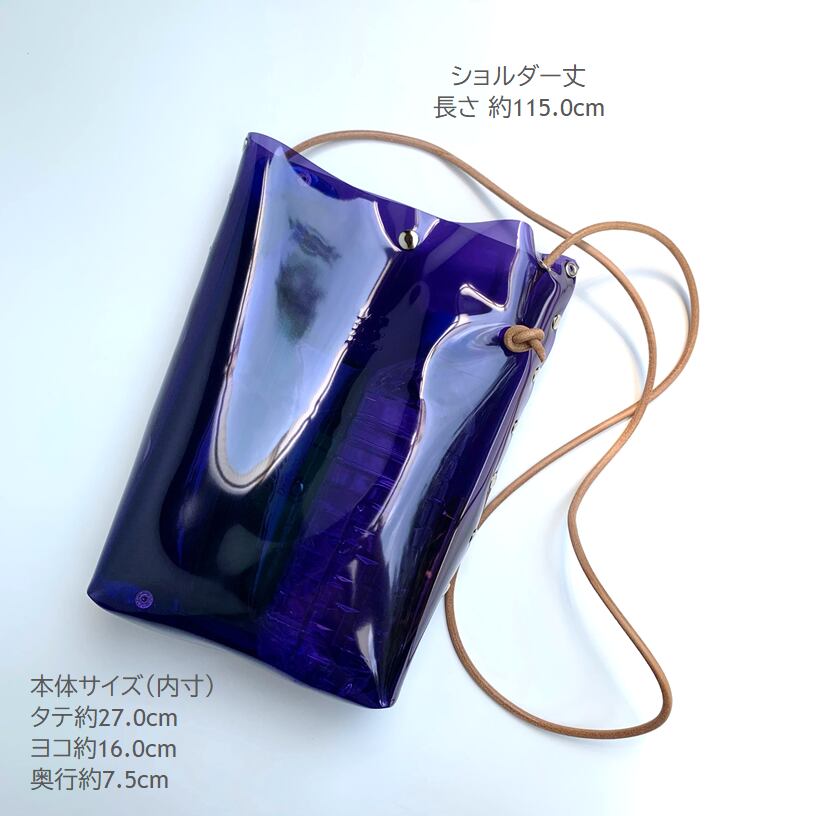 全11色 透明 バケツ型 ショルダーバッグ 】 縦型 ショルダー