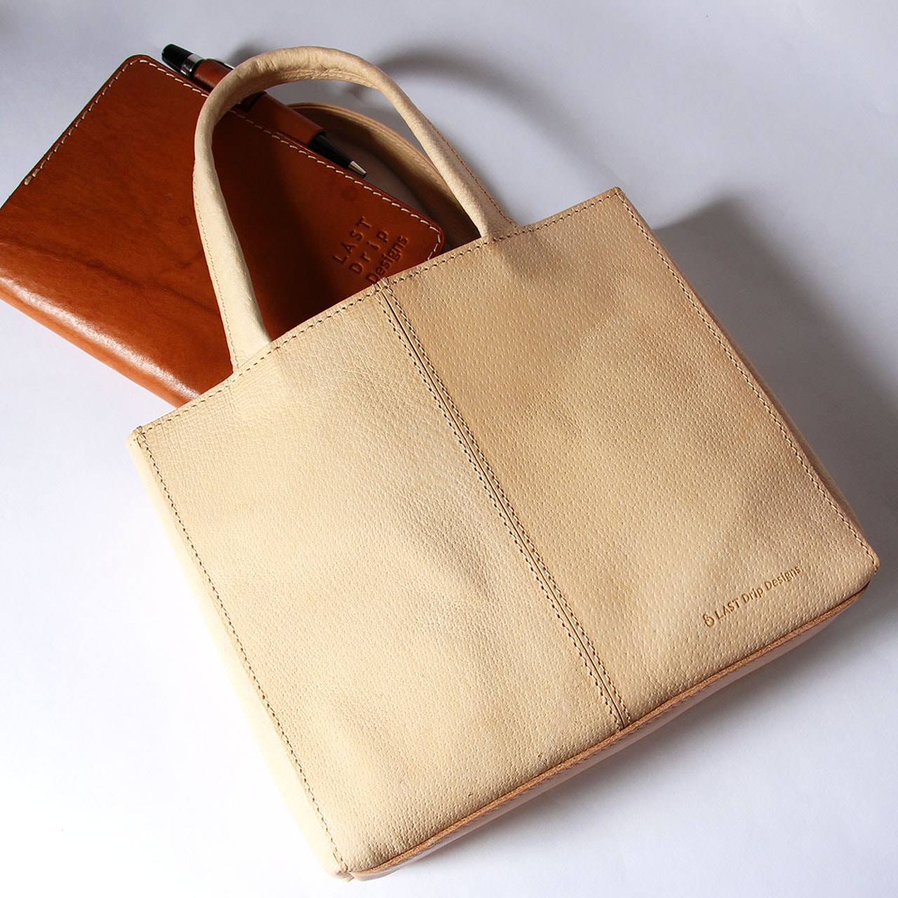 本ヌメ革 豚革 ショッパーバッグ ミニサイズ 】 トートバッグ