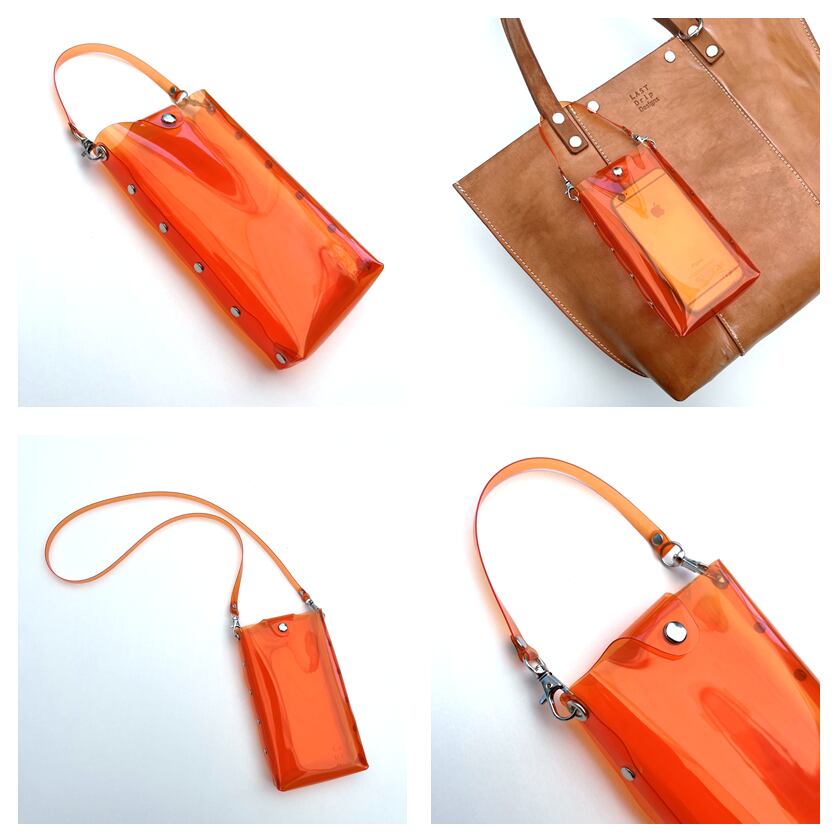 【新品未使用】 Naptime クリアショルダーバッグ　オレンジ 楽天市場】ショルダーバッグ 透明 クリア バッグ 斜めがけ 肩