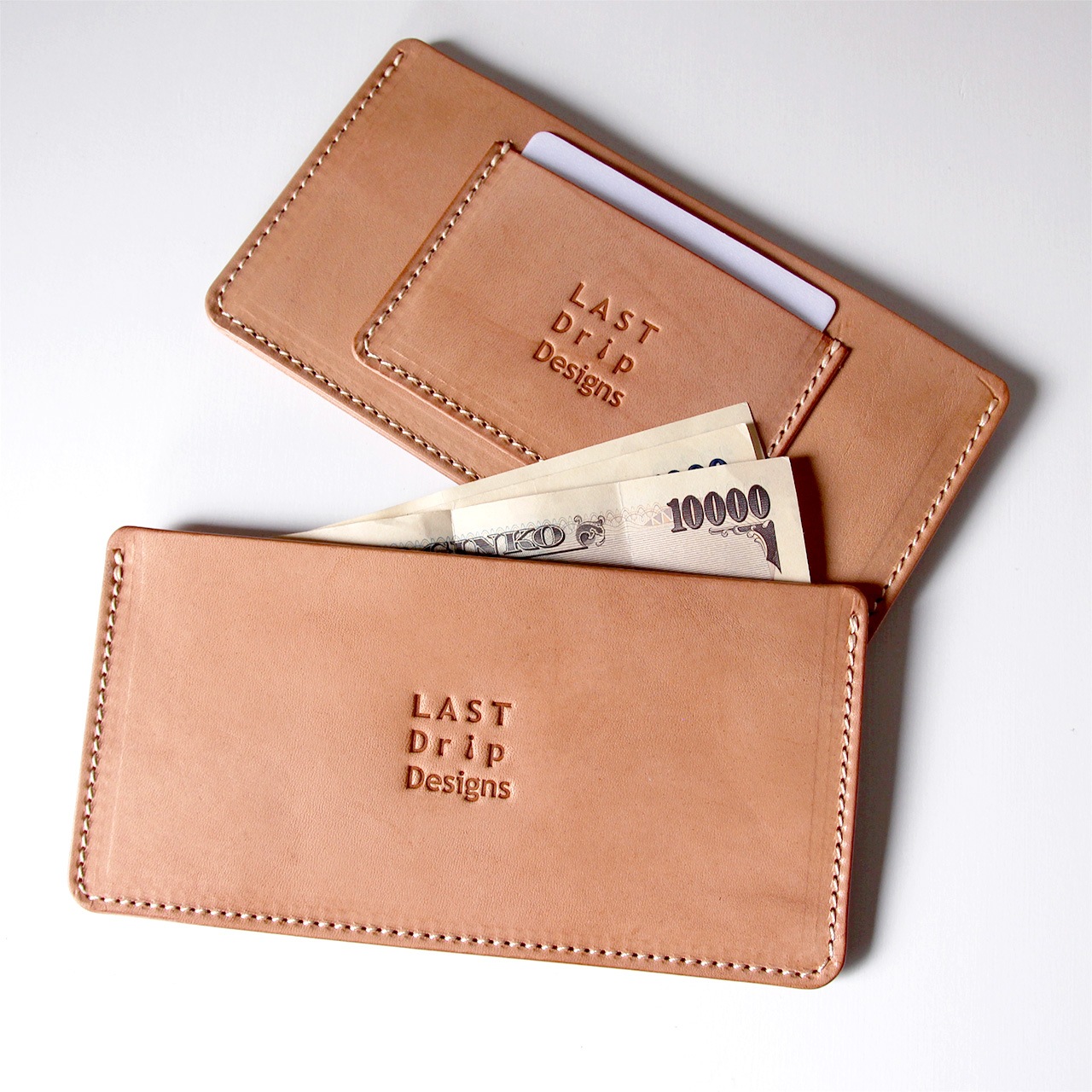 本ヌメ革 牛革 シンプル 長札入れ 】 カスタマイズできる スリム