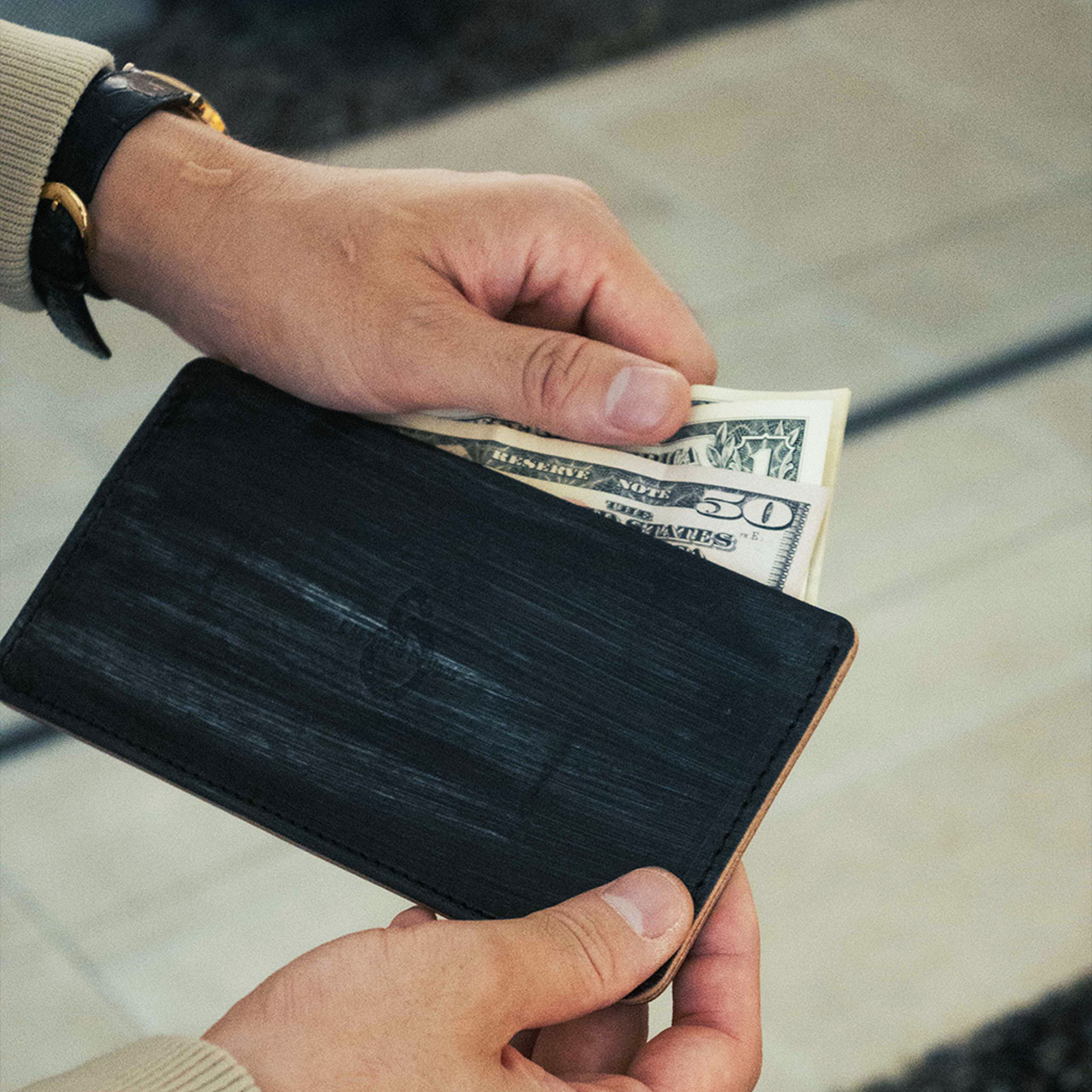 【 ブライドルレザー シンプル 長札入れ 】 カスタマイズできる 長札入れ ( 小銭入れなし ) / 長財布 札入れ ・ Bridle Leather 蝋引き革 | 経年変化 おすすめ nfl pst