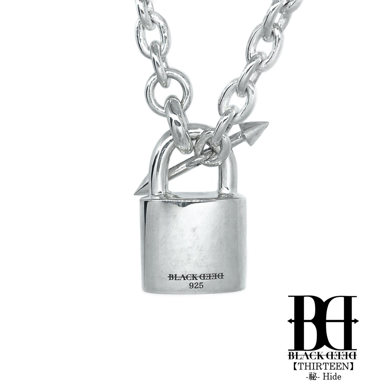 ディールデザイン スカルパドロック 南京錠 Tバー ネックレス 極太