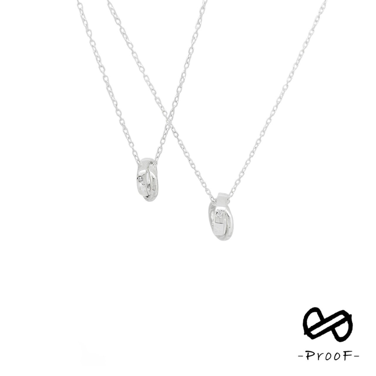 ウォーターサーフェスダブルリングネックレス《PP-037/DM,PP-038/DM》の写真