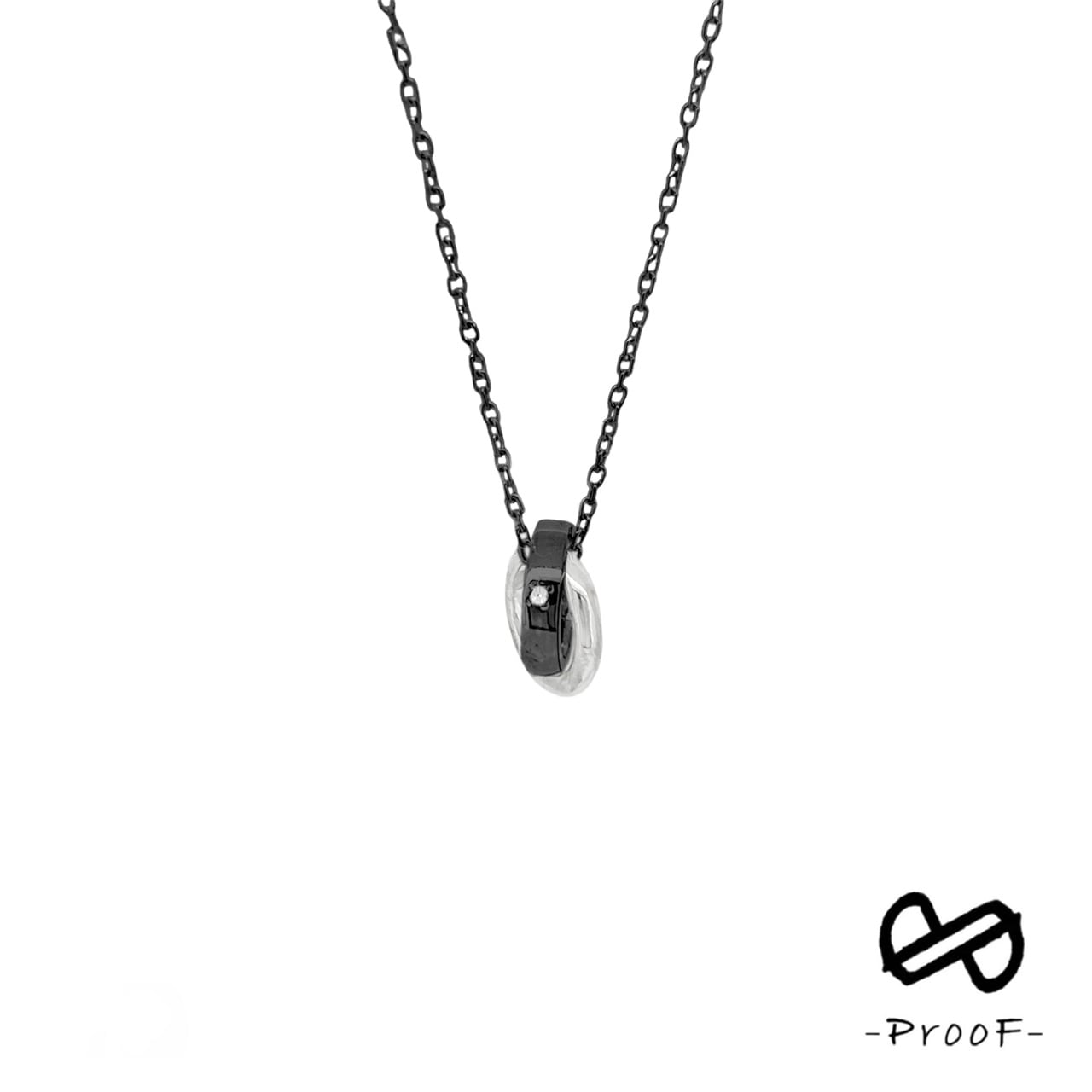 ウォーターサーフェスダブルリングネックレス《PP-038/DM》の写真