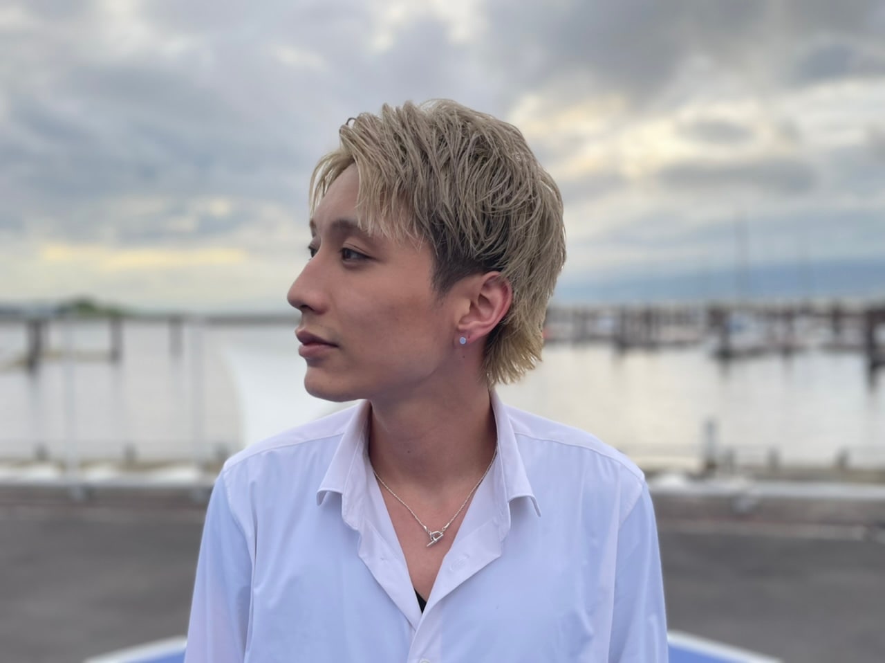 ウォーターサーフェスラウンドピアス 《LDSE-005》の写真