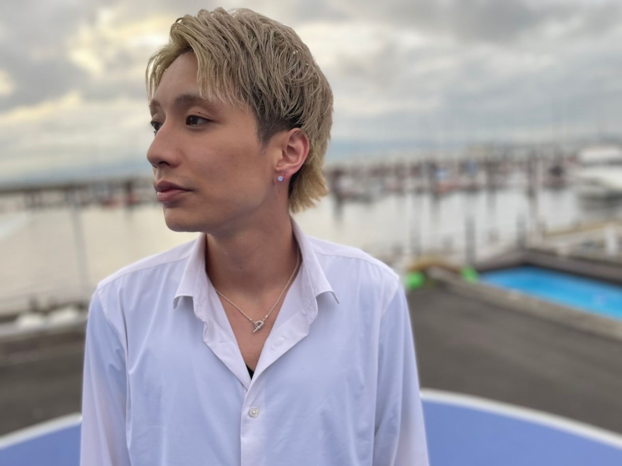 ウォーターサーフェスラウンドピアス 《LDSE-005》の写真