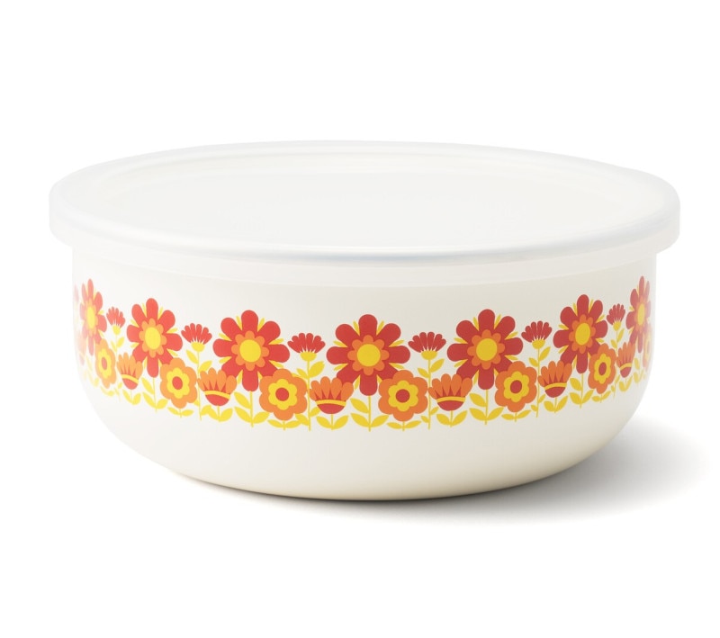 【数量限定】富士ホーローメモリーズ　サンフラワー丸型容器