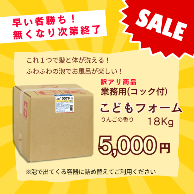【ネット限定！在庫一掃セール】こどもフォーム18kg