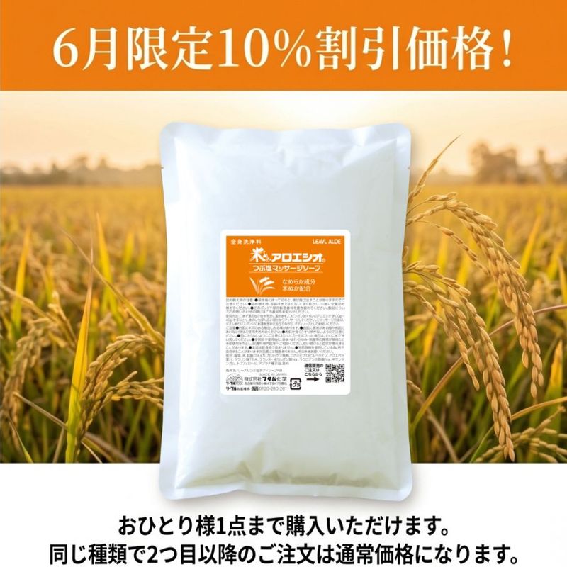 【10％OFF!】米ぬか アロエシオ 詰替用 850g