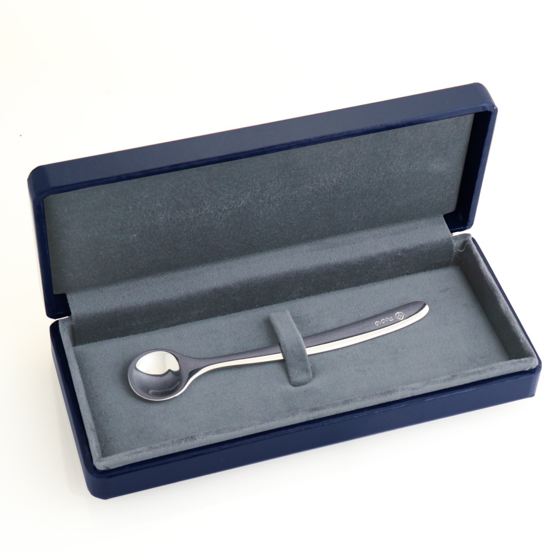 ののじ 純銀製・離乳食スプーン(ロジウムコーティング)