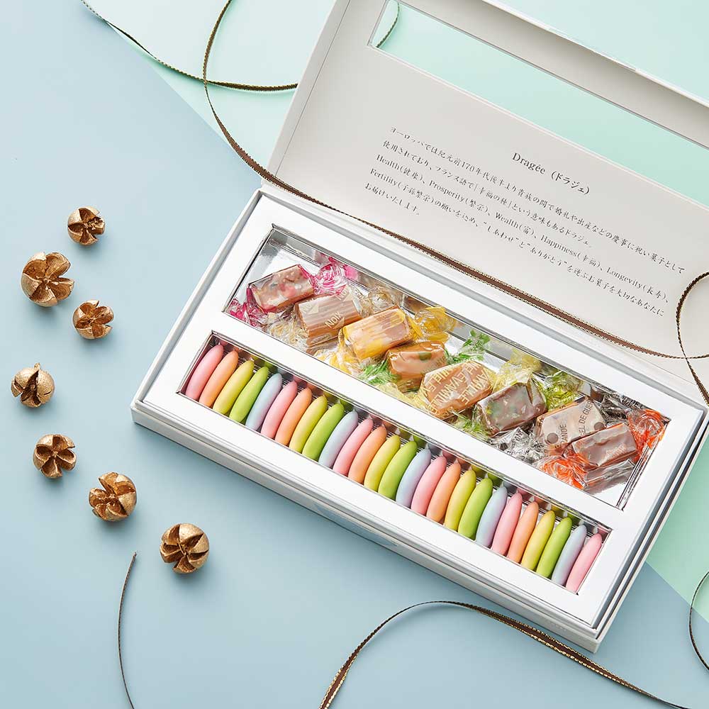 フランス産 ドラジェ アソートボックス A ( ドラジェ ＋ キャラメル 8粒 )