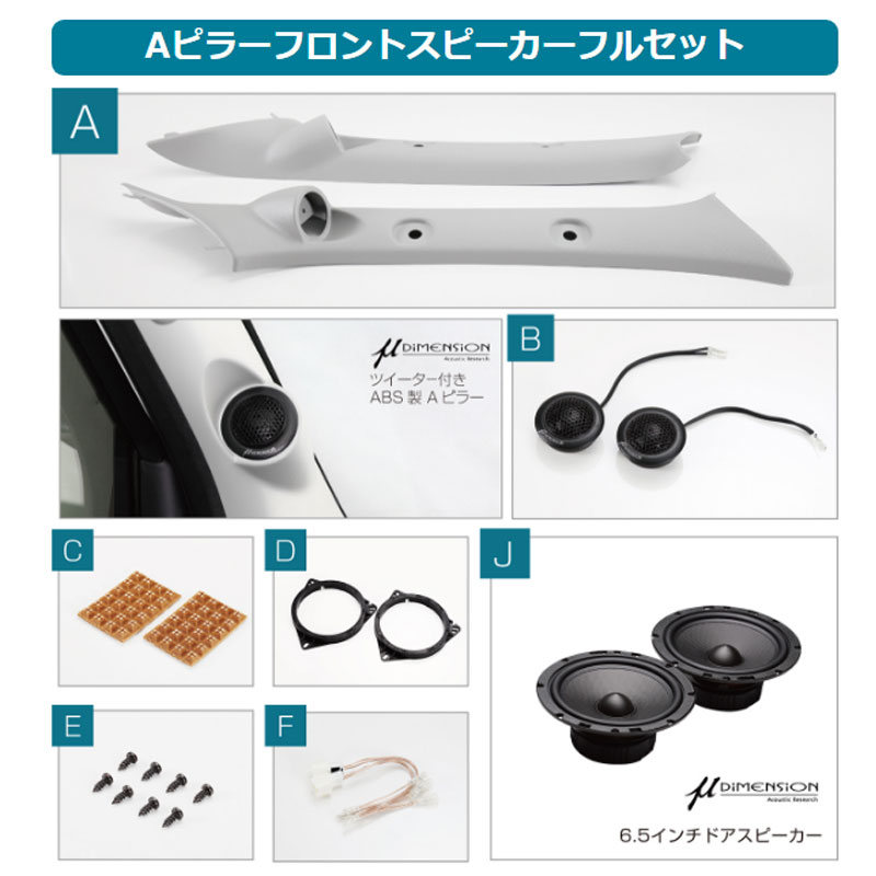 【1BOX NETWORK】 キャラバン Aピラーフロント スピーカーセット