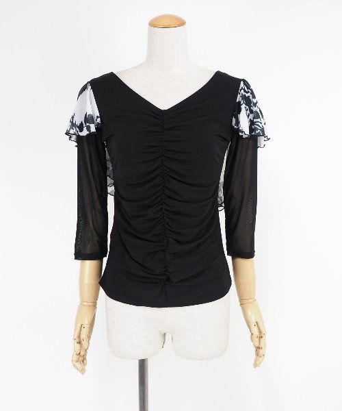 【美品 社交ダンス衣装】上下セット トップス スカート leirena 黒 ラメ 美品 社交ダンス衣装】上下セット トップス スカート leirena 黒