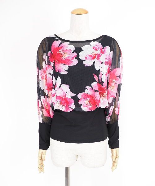 新品❣️未使用❣️タグ付き❣️ ✨レイリーナ　社交ダンス　カットソー　レース✨ M・L】 デザインカットソー レース BL 【社交ダンス 衣装