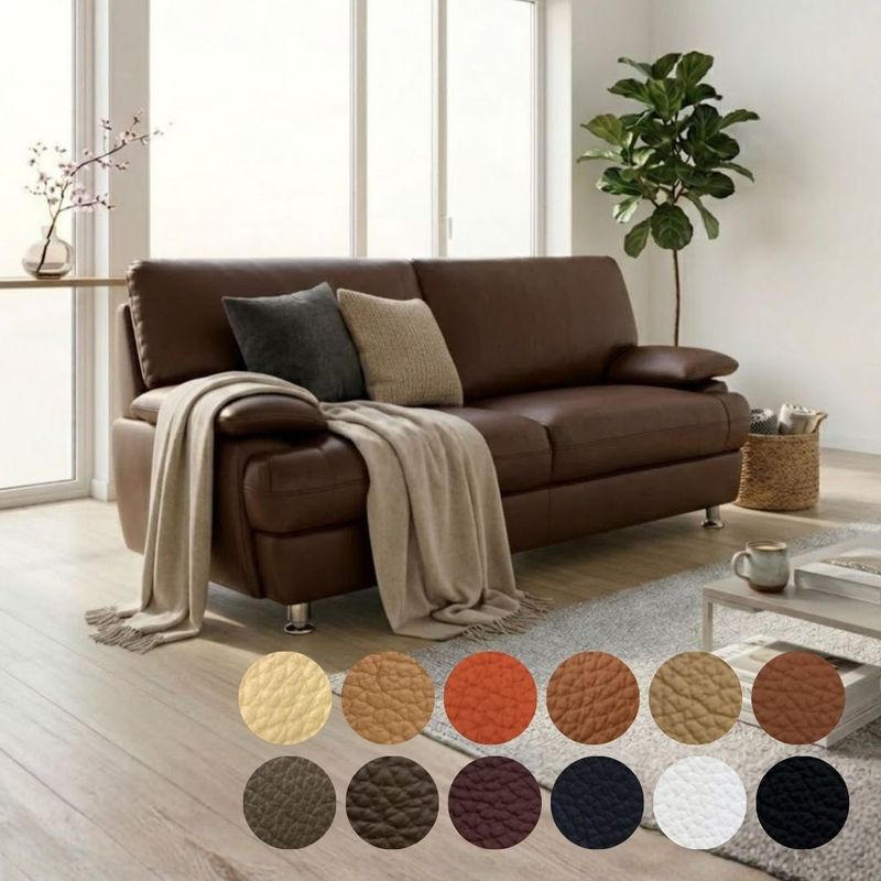 ソファ ソファー 革 レザー 3人掛けソファ 本革ソファ コンパクトソファ ローバックソファ シンプルソファ 2シートソファ モダンソファ Serenite セレニテ 幅175cm 本革 厚革1.5mm厚 半革